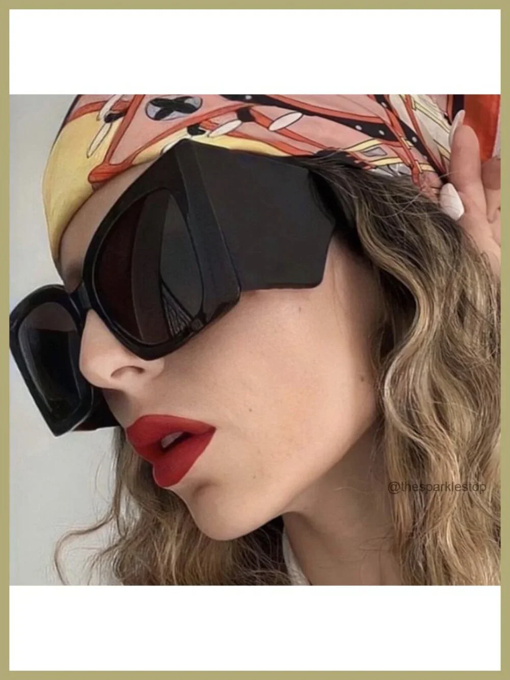 Oversized Square Y2K Sunglasses UV400 Protection for Women Men